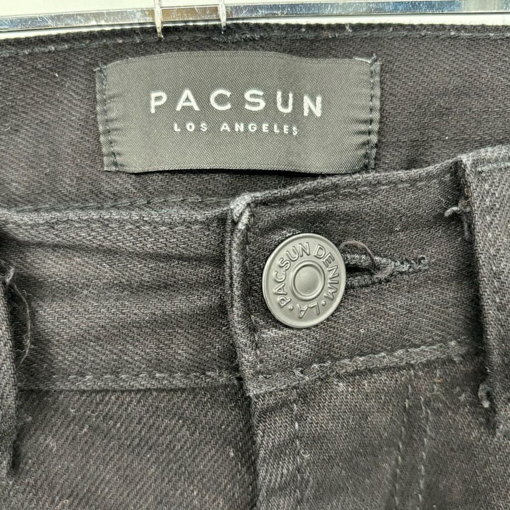 PacSun The Skinniest Distressed Moto Jeans Black 30X32 - Picture 12 of 12